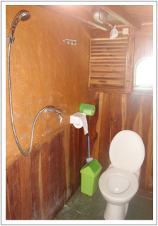 Private Boat cabin toilet view